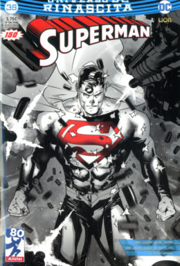 Copertina di Superman n.35 Rinascita – Variant Metallizzata – Serie Regolare 150