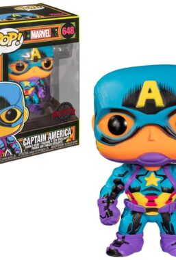 Copertina di Captain America Black Light Funko Pop 648