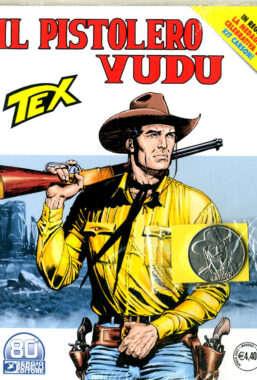 Copertina di Tex n.726 – Il Pistolero Vudu + Medaglia Kit Carson