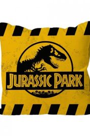 Jurassic Park Caution Logo Cushion